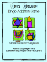 hanukah bingo integers to 5